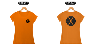 Nome do produto Baby Look EXO logo - frente e costas