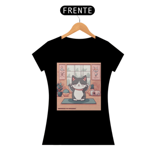 Nome do produto Baby Look Yoga Cat - the Grey