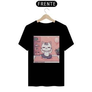 Nome do produto Camiseta Unissex Yoga Cat - the White