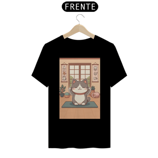 Nome do produto Camiseta Unissex Yoga Cat - the Gray