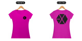 Nome do produto Baby Look EXO Logo frente e costas