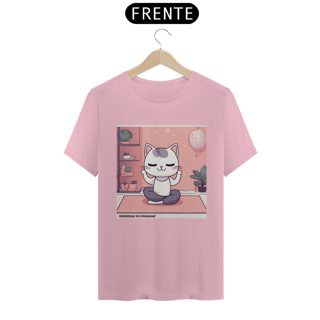 Nome do produto Camiseta Unissex Yoga Cat - the White