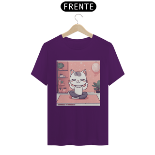 Nome do produto Camiseta Unissex Yoga Cat - the White