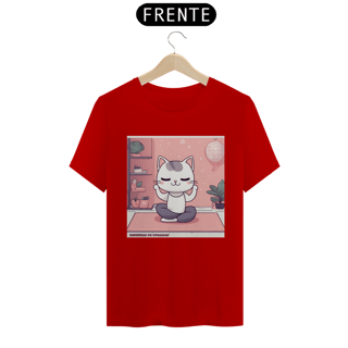 Nome do produto Camiseta Unissex Yoga Cat - the White