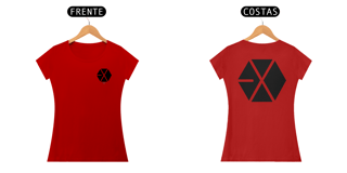 Nome do produto Baby Look EXO Logo frente e costas