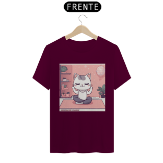Nome do produto Camiseta Unissex Yoga Cat - the White