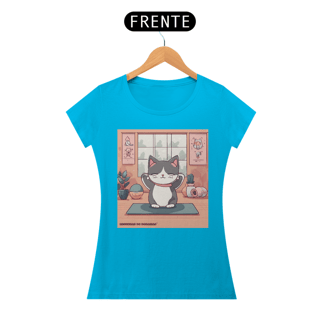 Nome do produto Baby Look Yoga Cat - the Grey
