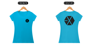 Nome do produto Baby Look EXO logo - frente e costas