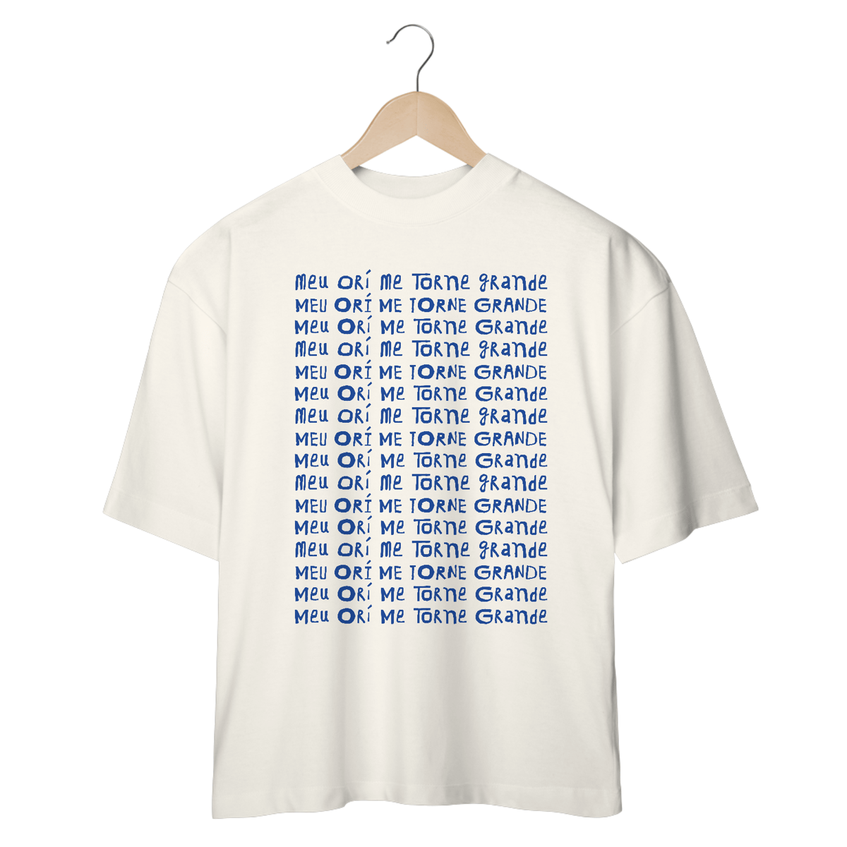Nome do produto: Camiseta Oversized Meu Orí me torne grande