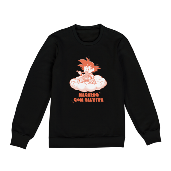 MOLETOM: GOKU MACARRÃO COM SALSICHA
