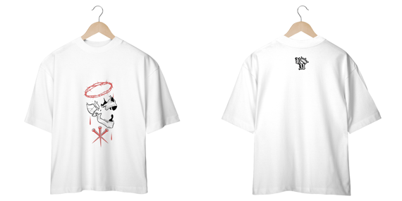 Camiseta Oversized: Crânio Sagrado