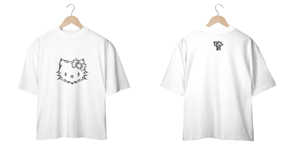Camiseta Oversized: Hello Kitty