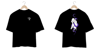Camiseta Oversized: Midnight Shadow