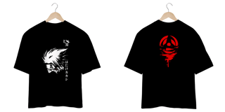 Camiseta Oversized: Kakashi Hatake - Mangekyou Sharingan