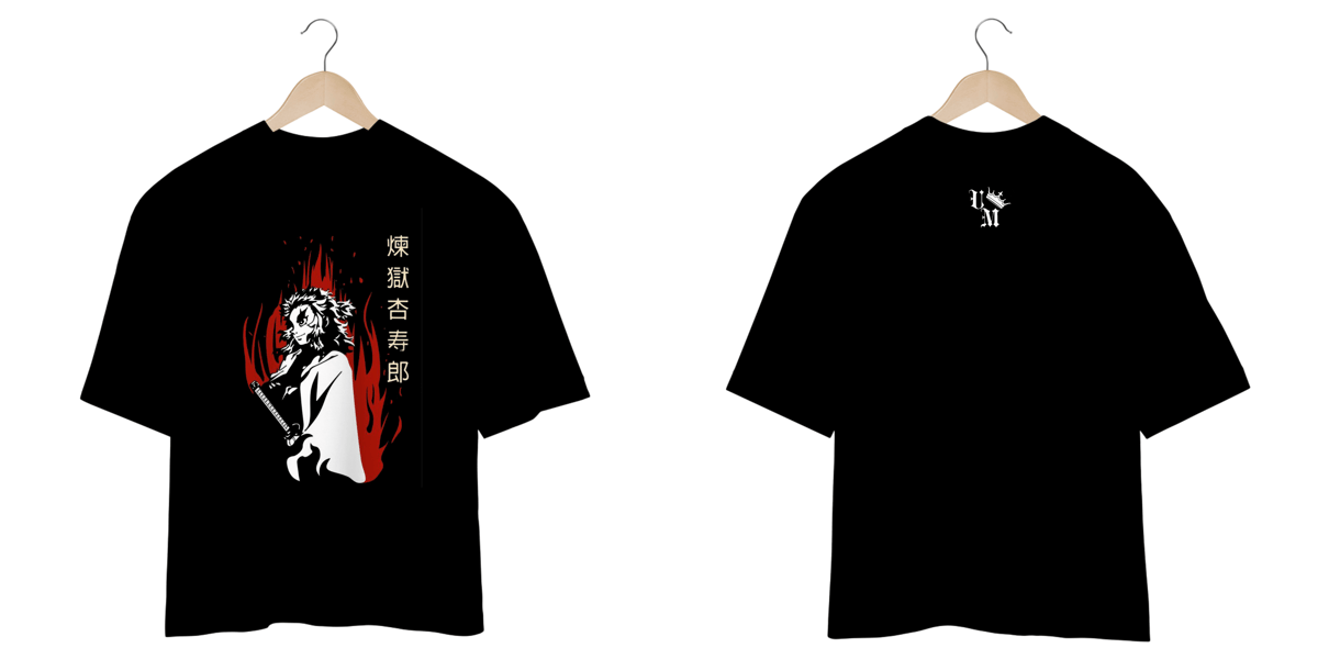 Nome do produto: Camiseta Oversized: Kyojuro Rengoku