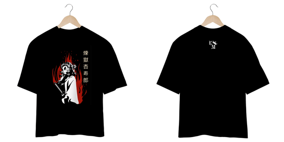 Camiseta Oversized: Kyojuro Rengoku