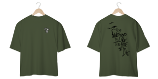 Nome do produto Camiseta Oversized: Too Weird To Live Too Rare To Die
