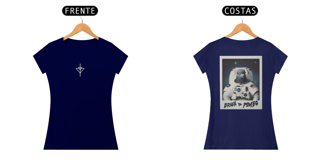 Nome do produto Camiseta Feminina Pombo Astronauta - Estampa nas costas 