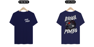 Nome do produto Pombo Sharingan - Frente e Costas Preta 