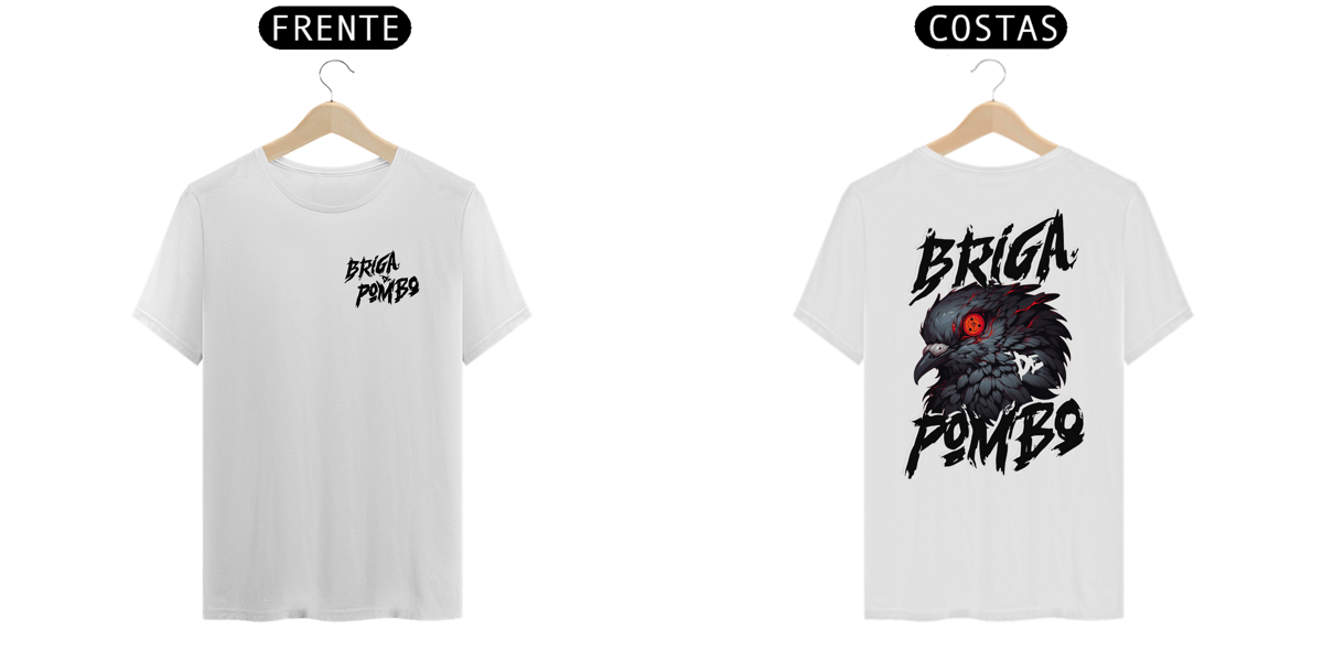 Nome do produto: Pombo Sharingan - Frente e Costas Branca