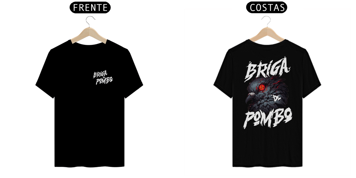 Nome do produto: Pombo Sharingan - Frente e Costas Preta 