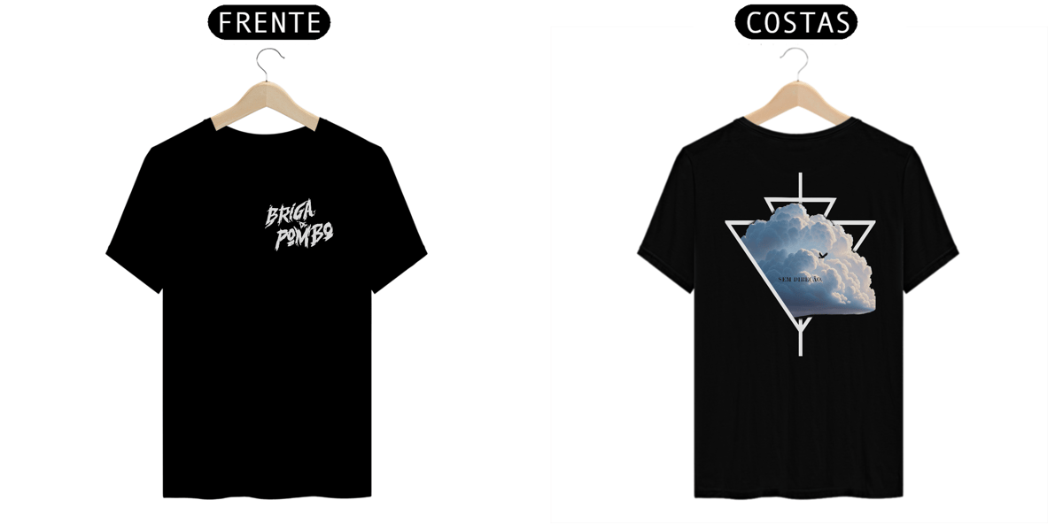 Nome do produto: Voando Entre as Nuvens - Frente e Costas 