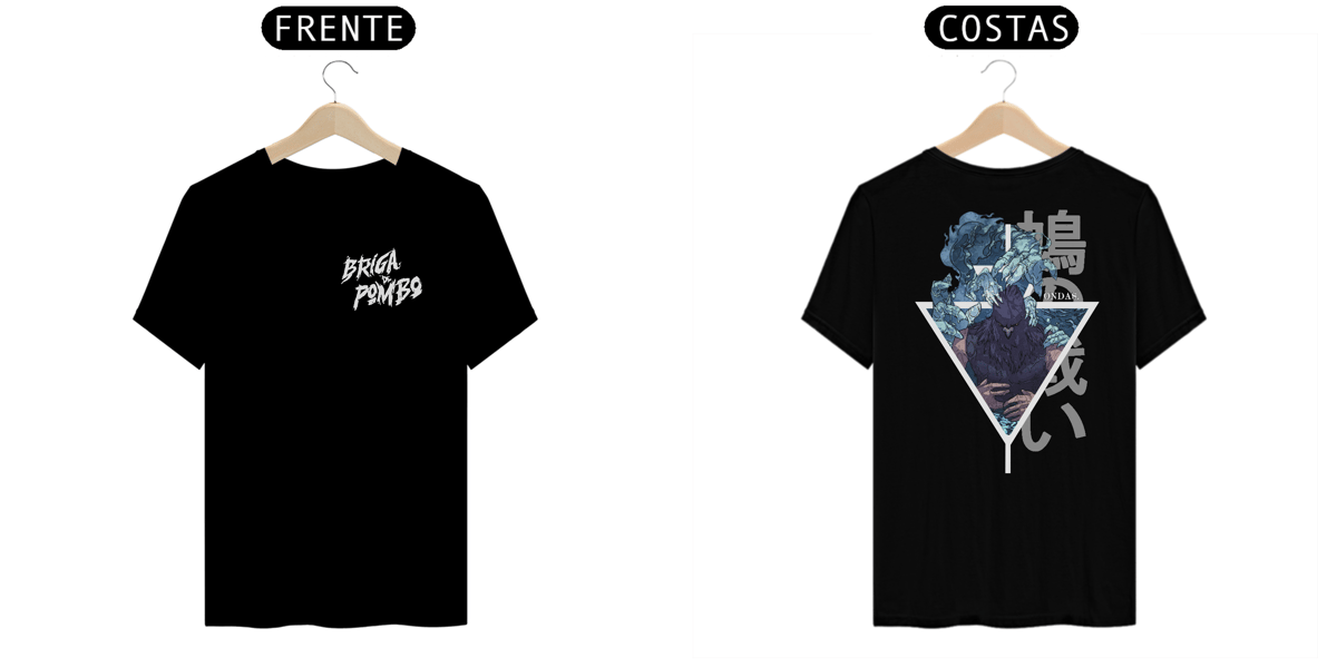 Nome do produto: Ondas - Frente e costas Preta 