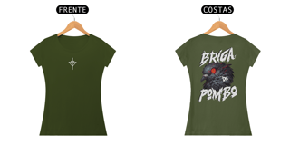 Nome do produto Camiseta Feminina Pombo Pistola - Estampa nas Costas