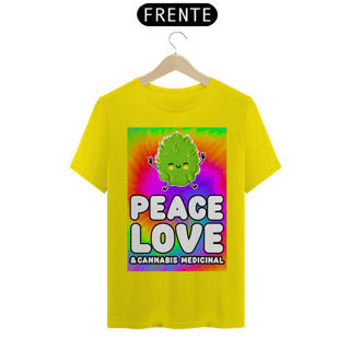 Nome do produto Camiseta Peace, Love & Cannabis Medicinal