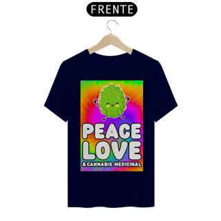 Nome do produto Camiseta Peace, Love & Cannabis Medicinal