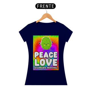 Nome do produto Camiseta Peace, Love & Cannabis Medicinal
