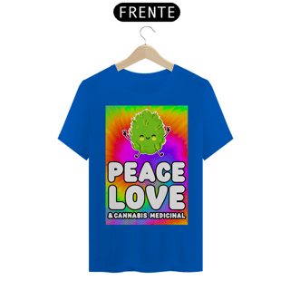 Nome do produto Camiseta Peace, Love & Cannabis Medicinal