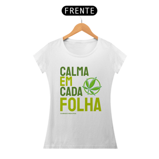 Nome do produto CAMISETA CALMA EM CADA FOLHA