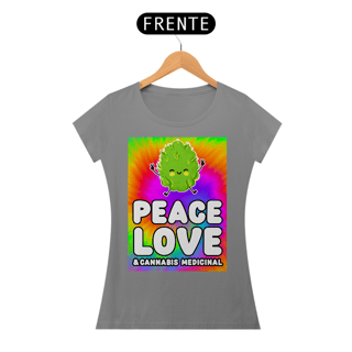 Nome do produto Camiseta Peace, Love & Cannabis Medicinal