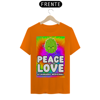 Nome do produto Camiseta Peace, Love & Cannabis Medicinal