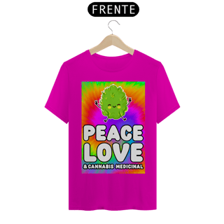 Nome do produto Camiseta Peace, Love & Cannabis Medicinal