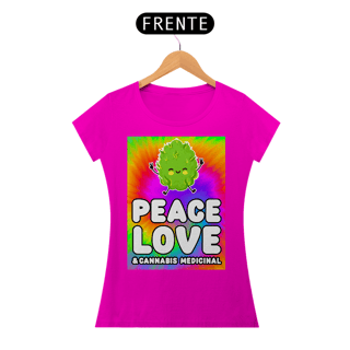 Nome do produto Camiseta Peace, Love & Cannabis Medicinal
