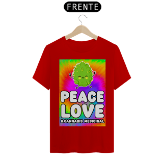 Nome do produto Camiseta Peace, Love & Cannabis Medicinal