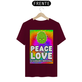 Nome do produto Camiseta Peace, Love & Cannabis Medicinal