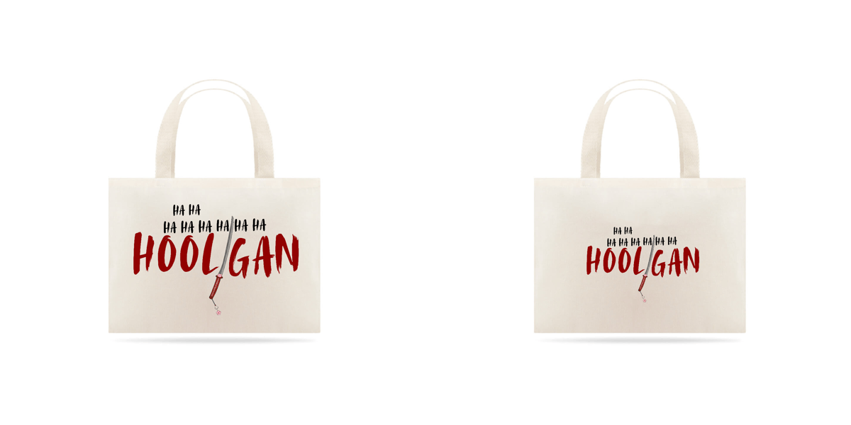Nome do produto: Hooligan Hahaha ecobag duas faces