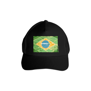 Boné Americano com Tela - Brasil é Agro