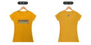Nome do produto Camiseta Feminina Algodão Canoa Havaiana Silhueta Azul