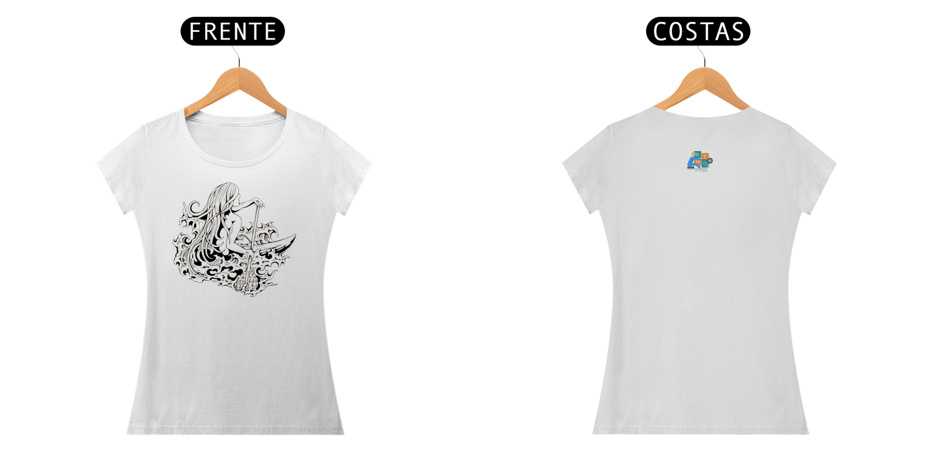 Camiseta Feminina Algodão Mulher na Canoa