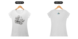 Camiseta Feminina Algodão Mulher na Canoa