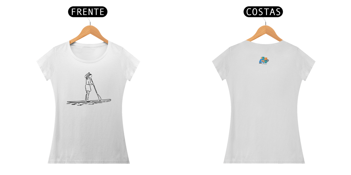 Nome do produto: Camiseta Feminina algodão SUP linhas