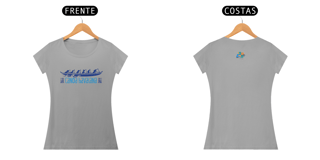 Nome do produto Camiseta Feminina Algodão Canoa Havaiana Silhueta Azul