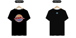 Camiseta Algodão Canoa Havaiana Raios de Sol
