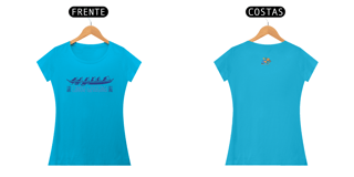 Nome do produto Camiseta Feminina Algodão Canoa Havaiana Silhueta Azul