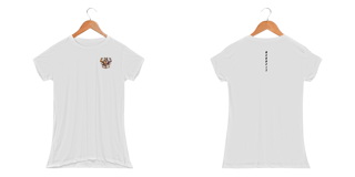 Nome do produto Camiseta Feminina  Baby Long Sport Dry Fit UV - Gato de Schrodinger Minimalista