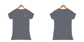 Nome do produto Camiseta Feminina  Baby Long Sport Dry Fit UV - Gato de Schrodinger Minimalista